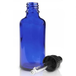 50ml Blue Dropper Bottle With Tamper Evident Pipette