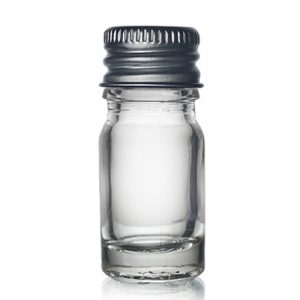 Small glass bottle with screw cap