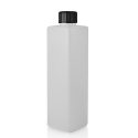 150ml Tall Square Natural Bottle with Black Cap