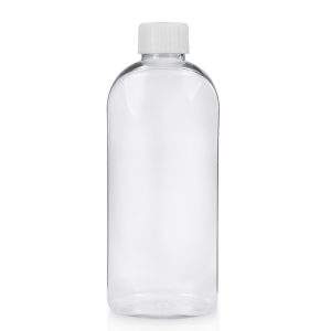 250ml PET Oval Bottle with Black Screw Cap