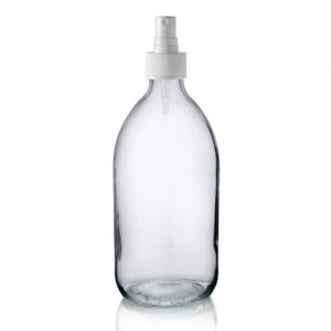 500ml Clear Glass Bottle With Spray