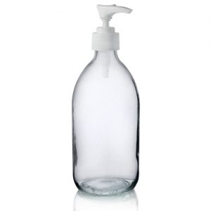 500ml Clear Sirop Bottle Lotion White
