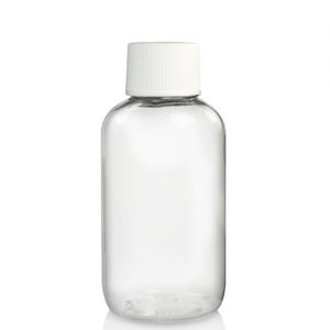 60ml Clear plastic bottle white cap