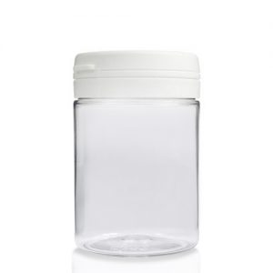 75ml Clear Plastic Pill Jar With Lid