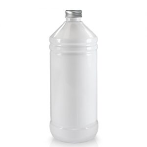 1000ml White Glossy Bottle Aluminium Cap