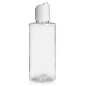 100ml Clear PET Tubular Bottle w Disc Top Cap