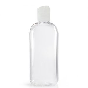 100ml Oval Bottle white nat disc top