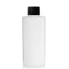 100ml White Glossy Bottle Black Cap