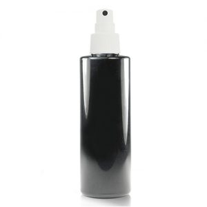 150ml Black bottle with White spray