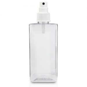 150ml Plastic square bottle with spray