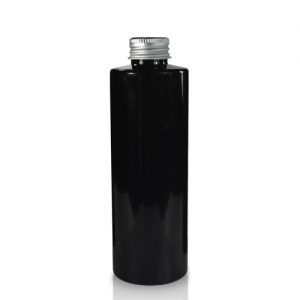 250ml Black Glossy PET with Aluminium Cap