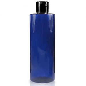 250ml Blue Plastic Bottle With Flip Top Cap