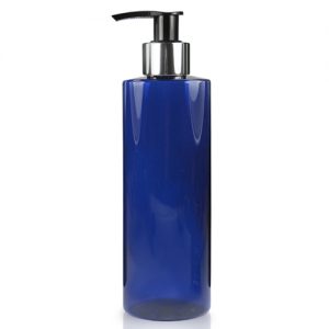 250ml Cobalt Blue Bottle With Glossy Pump