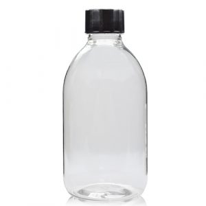 250ml Clear PET Plastic Sirop Bottle w bsc