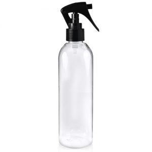 250ml Tall Clear Boston Bottle With Spray