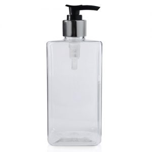 300ml Short Square PET Bottle with BS Lotion Pump