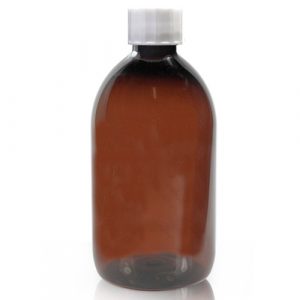 500ml Amber PET Plastic Sirop Bottle w wsc