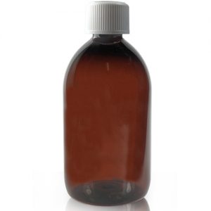 500ml Amber PET sirop bottle CRC cap