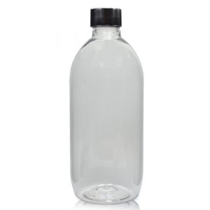 500ml Olive Clear Plastic Bottle w bsc