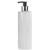 500ml White Plastic Bottle With Silver Pump