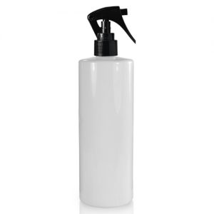 500ml White Glossy Bottle Black Mini Trigger