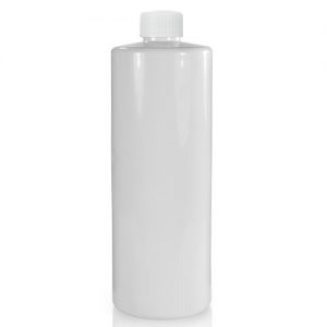 500ml White Glossy Bottle White Cap