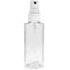 50ml Clear PET Tubular Bottle w White Atomiser Spray