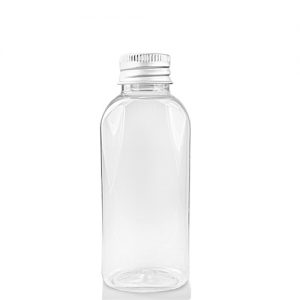 50ml Clear PET Flex Oval Bottle & Aluminium Cap