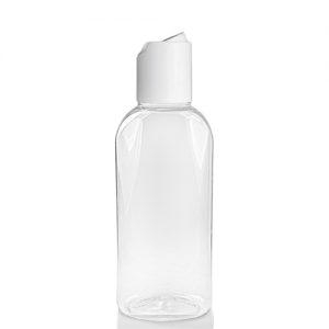 Oval Plastic Bottle With Disc-Top Cap