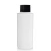 50ml White Glossy Bottle Black Cap