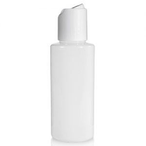 50ml White Plastic Bottle With Disc Top Cap