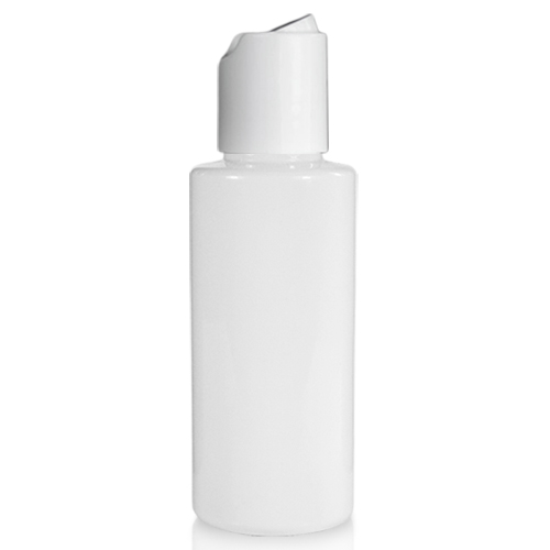 50ml White Plastic Bottle With Disc Top Cap