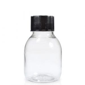 60ml Clear PET Plastic Sirop Bottle w bsc