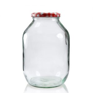 gallon jar gingham lid