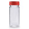 100ml Clear Slim Juice Bottle w Red Cap
