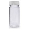 100ml Clear Slim Juice Bottle w Silver Cap