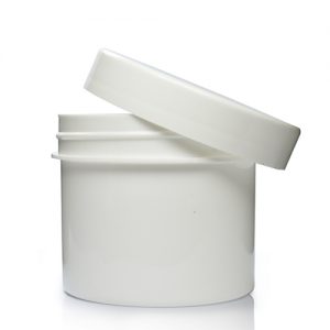 100ml White Plastic Jar With Screw Lid