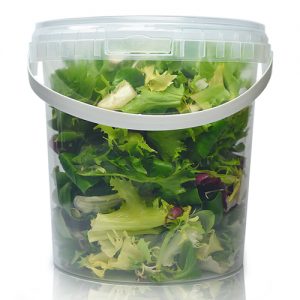 1000ml Clear Plastic Food Pot With Lid