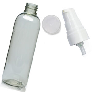 100ml rPET Boston Bottle With Lotion Pump