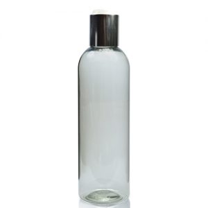 200ml Boston Bottle With Silver Disc-Top Cap