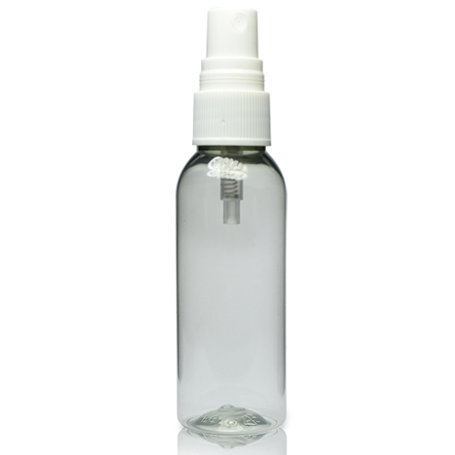 50ml rPET Boston Bottle With Spray Cap Ideon Packaging