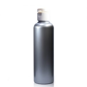 Silver Plastic Bottle With Flip-Top Cap