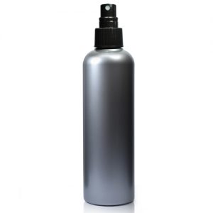 250ml silver plastic bottle w spray