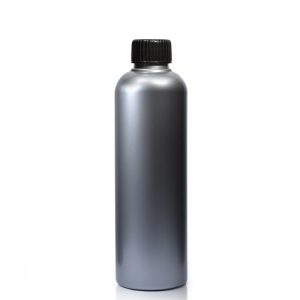 250ml Silver Plastic Bottle With Screw Cap