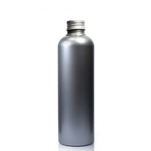 250ml Silver Plastic Bottle With Metal Cap