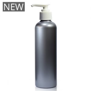 250ml Silver Plastic Bottle With Pump