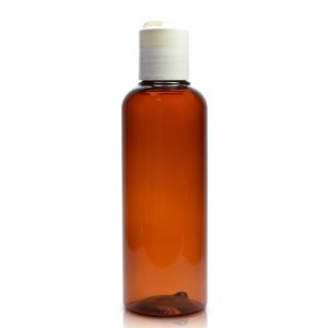 100ml Amber Plastic Bottle With Disc-Top Cap