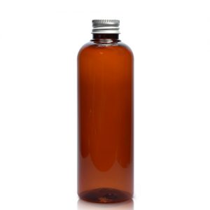 150ml Amber Plastic Bottle With Metal Cap