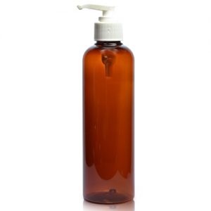 250ml Amber Plastic Lotion Bottle