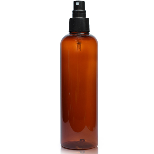250ml amber plastic spray bottle